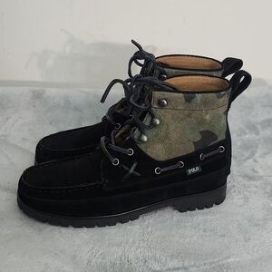 Polo by Ralph Lauren Black and Green Men's Boots